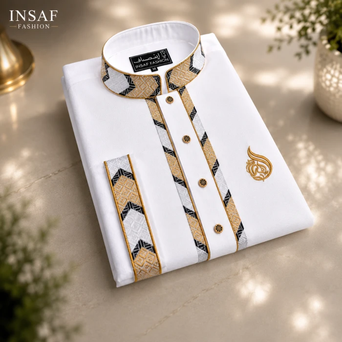 China Jafran Stage Embroidery White
